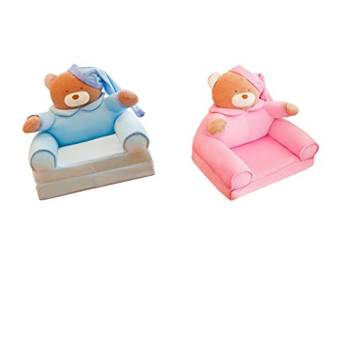 B Blesiya 2 Unids Encantadora Forma De Dibujos Animados Niños Plegable Sofá Silla Funda Niños Sillón Muebles Cubierta para Leer, Juegos, Viendo La Televisión