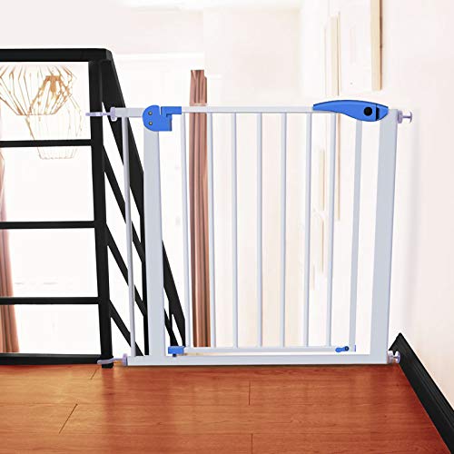 Babify Barrera de Seguridad de niños para puertas y pasillos con cierre automático- color blanco