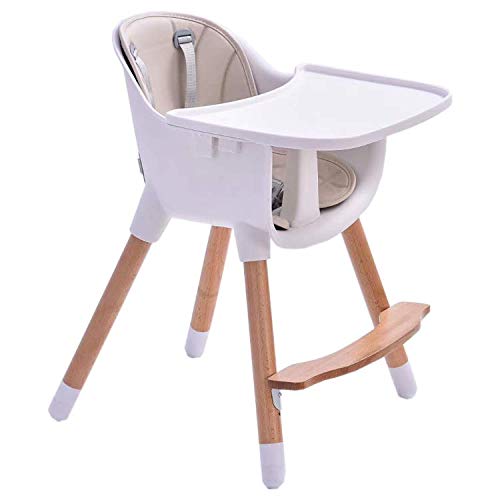 Babify Dual Plus Trona Convertible 2 en 1 - Bandeja Extraible Multiposiciones - Cojín Beige