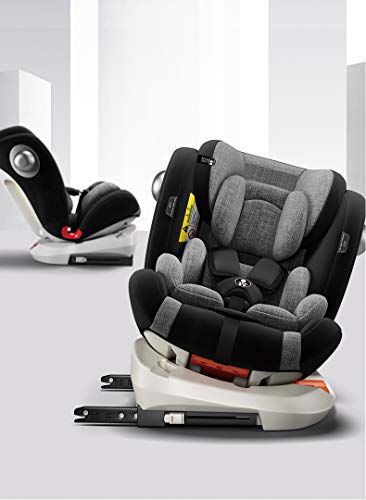 Babify Onboard Silla de Coche Giratoria 360º – Grupos 0/1/2/3 - Reclinable - Contramarcha hasta grupo 1