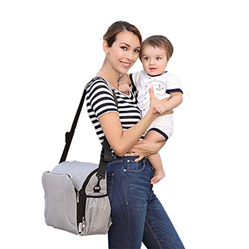 Babify trona de viaje con almacenamiento 2 en 1 - Soft Grey