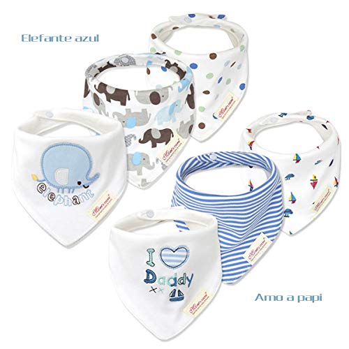 Baby Bandana Drool Bibs Soft and Super Absorbent Baby Impermeable para la dentición Baberos para bebés y niños recién nacidos Regalos para bebés Paquete de 6 boy1