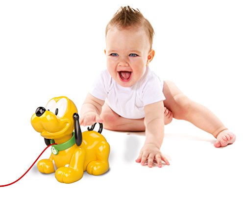 Baby Clementoni-14981 Mickey Mouse Pluto Arrastre, Multicolor (149810)