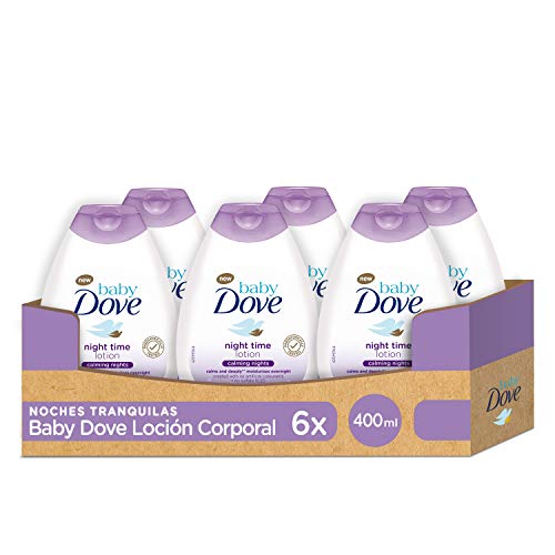 Baby Dove Loción para bebés Noches Tranquilas - Pack de 6 x 400 ml (Total: 2400 ml)