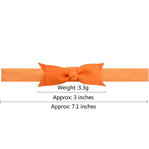 Baby Girls diadema arcos de pelo acanalado cinturón Stretch Bowknot para bebés niños pequeños 20pcs