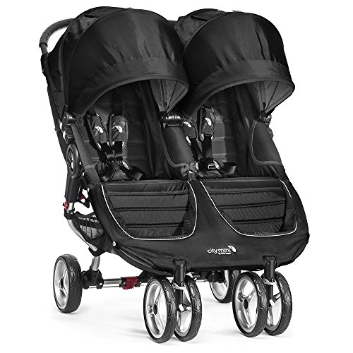 Baby Jogger City Mini Gemelar - Silla de paseo, color negro/gris