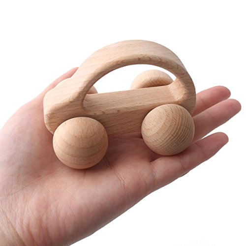 baby tete Coche De Madera Orgánica Waldorf Montessori Inspirado Juguetes Para Bebés, Niños Pequeños, Preschoolers Hecho A Mano Decoración Regalo Hecha Madera