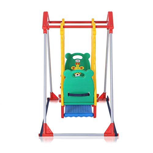 Baby Vivo Columpio para Niños Parque Infantil Balancín Interior y Aire Libre Doble Asiento Juegos Jardín - Zoo