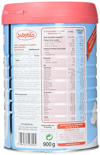 BabyBio - Leche 1 para Lactante Babybio 900 gr 0m+