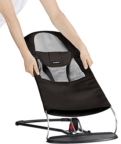 BABYBJÖRN Asiento de Tela para Hamaca (Negro/Gris, Mesh)