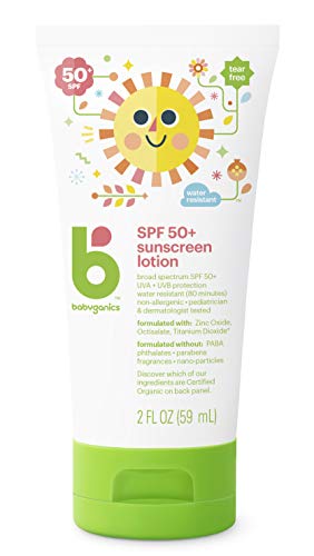 BabyGanics - protector solar Mineral Spectrum amplia base fragancia libre 50 SPF - 2 oz.