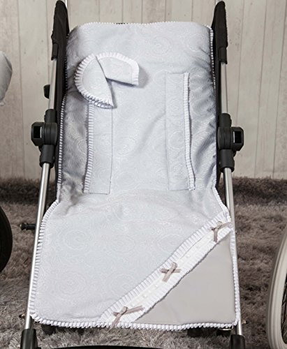 Babyline Bombón - Colchoneta ligera para silla de paseo, color gris