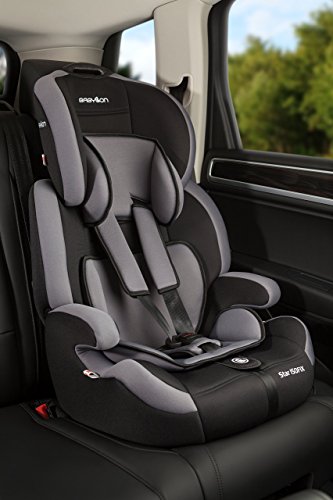 Babylon Star ISOFIX KRES2086 Silla de Coche para Niños 9-36 kg Grupo 1-2-3, Fabricada en Europa, Color Gris