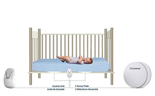 BabySense El nuevo monitor de movimiento respiratorio para bebés debajo del colchón 7 - El monitor infantil original sin contacto y certificado médicamente - con 2 almohadillas de sensores