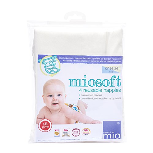 Bambino Mio, miosoft pañal de tela, talla única, 4 unidades