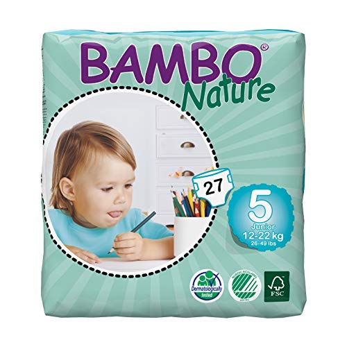 Bambo - 7016 - Pañales Ecológicos Bambo Junior T5 27 uds