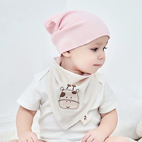 Bandanas bebe baberos para niños y niñas de 4 pack-100% algodón, suave y absorbente, hipoalergenico y bordado bebe unisex bebe denticion baberos Baba baberos