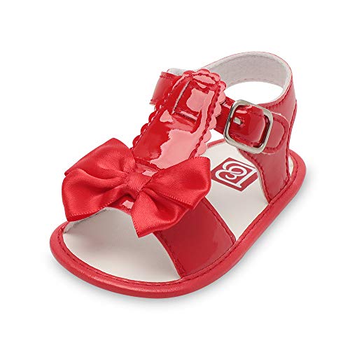 BBmoda Zapatos Bebe Niña Verano Primeros Pasos para Recién Nacido 0 3 6 9 12 18 Meses Arco Hueco Sandalias de Suela Blanda