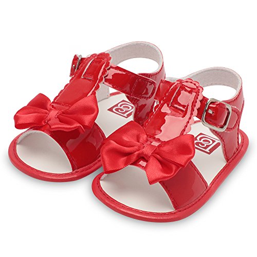 BBmoda Zapatos Bebe Niña Verano Primeros Pasos para Recién Nacido 0 3 6 9 12 18 Meses Arco Hueco Sandalias de Suela Blanda