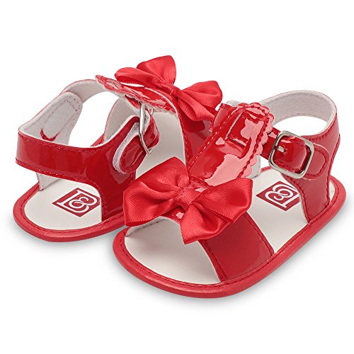 BBmoda Zapatos Bebe Niña Verano Primeros Pasos para Recién Nacido 0 3 6 9 12 18 Meses Arco Hueco Sandalias de Suela Blanda