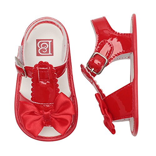 BBmoda Zapatos Bebe Niña Verano Primeros Pasos para Recién Nacido 0 3 6 9 12 18 Meses Arco Hueco Sandalias de Suela Blanda