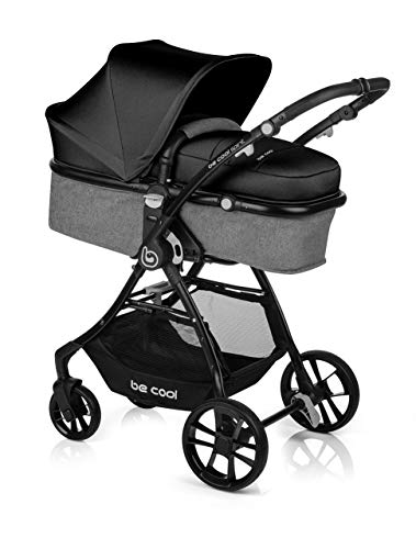 BE COOL Spirit - Silla de paseo convertible en capazo, Color Be Solid Black