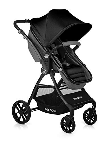 BE COOL Spirit - Silla de paseo convertible en capazo, Color Be Solid Black