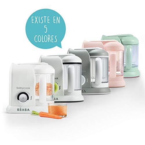 BÉABA Babycook Solo Robot de cocina para bebés 4 en 1, Cocina a vapor, Gris