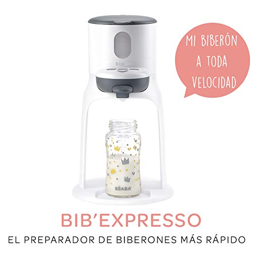 Béaba Bib'Expresso - Calentador de biberones para bebés, preparación muy rapida y facil, calienta biberon, gris