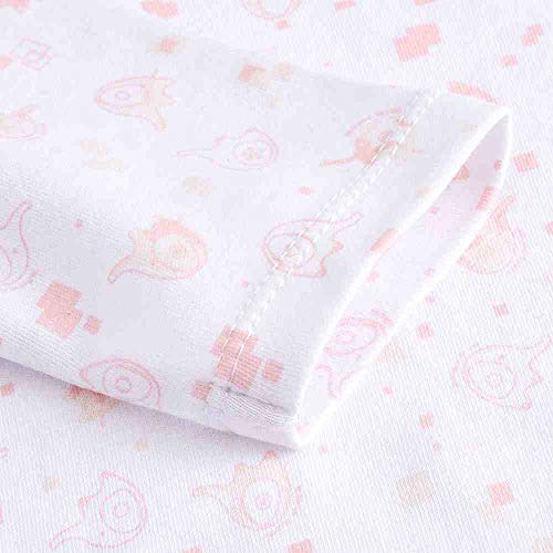 Bebé Body Pack de 3 - Mono Niños Mameluco Manga Larga para Niñas Pijama Trajes de Invierno Algodón Recién Nacido Pelele Ropa Elefante Rosado 0-3 Meses