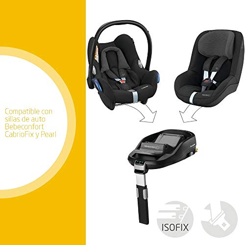 Bébé Confort FAMILYFIX BASE - Base para silla de coche, homologación R44/04, para grupo 0+/1, 0-18 kg, uso con MC Cabriofix, BBC Pebble y BBC Pearl, color negro