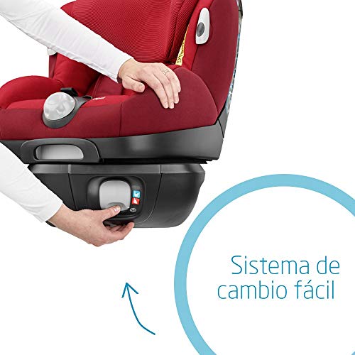 Bébé Confort Opal Silla de coche bebé, a contramarcha o sentido de la marcha, ajustable y reclinable, instalación con cinturón de seguridad, 0 meses - 4 años, 0-18kg, rojo (Robin Red)