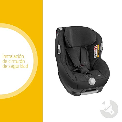 Bébé Confort OPAL, Silla de coche bebé, R44/04, a contramarcha o sentido de la marcha, ajustable y reclinable, cinturón de seguridad, 0 meses - 4 años, 0-18kg, gr.0+/1, Nomad Black (negro)