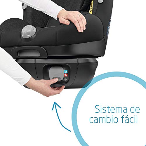 Bébé Confort OPAL, Silla de coche bebé, R44/04, a contramarcha o sentido de la marcha, ajustable y reclinable, cinturón de seguridad, 0 meses - 4 años, 0-18kg, gr.0+/1, Nomad Black (negro)