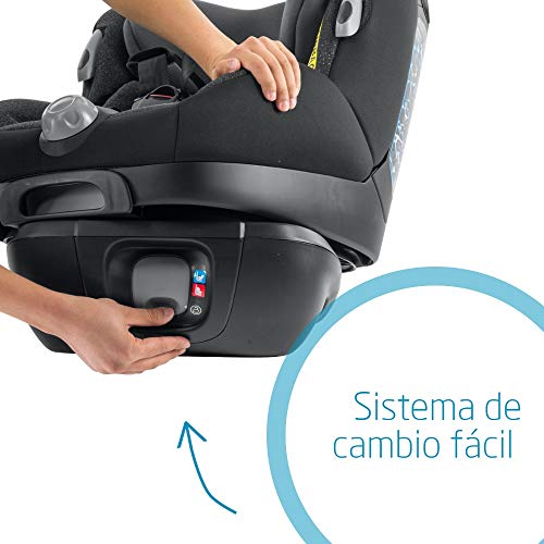 Bébé Confort OPAL, Silla de coche bebé, R44/04, a contramarcha o sentido de la marcha, ajustable y reclinable, instalación con cinturón de seguridad, 0 meses - 4 años, 0-18kg, Triangle Black (negro)