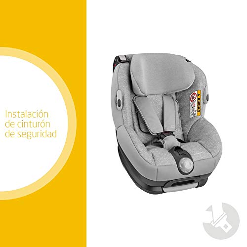 Bébé Confort OPAL, Silla de coche bebé, R44/04, a contramarcha o sentido de la marcha, ajustable y reclinable, instalación con cinturón de seguridad, 0 meses-4 años, 0-18kg, gr.0+/1, Nomad Grey (gris)