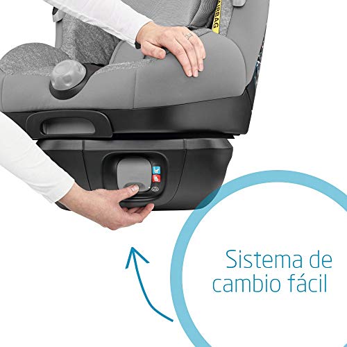 Bébé Confort OPAL, Silla de coche bebé, R44/04, a contramarcha o sentido de la marcha, ajustable y reclinable, instalación con cinturón de seguridad, 0 meses-4 años, 0-18kg, gr.0+/1, Nomad Grey (gris)