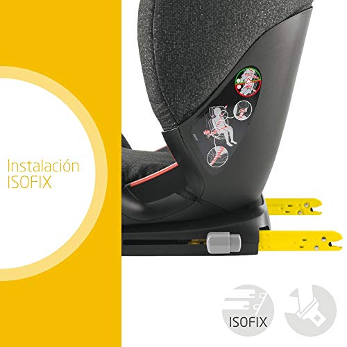 Bébé Confort RODIFIX AirProtect, Silla de auto para niño con ISOFIX, R44/04, reclinable, segura y ligera, desde los 3.5 hasta los 12 años, 15-36 kg, gr. 2/3, Triangle Black (negro)