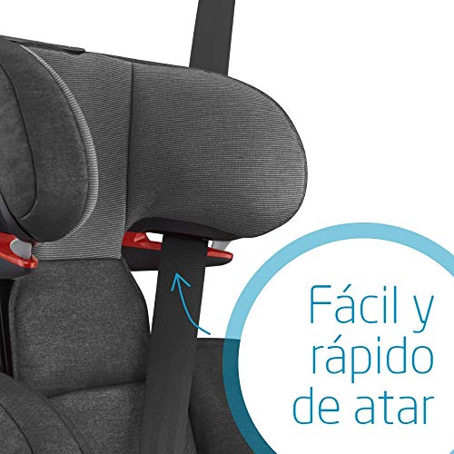 Bébé Confort RODIFIX AirProtect, Silla de auto para niño con ISOFIX, R44/04, reclinable, segura y ligera, desde los 3.5 hasta los 12 años, 15-36 kg, gr. 2/3, Nomad Black (negro)