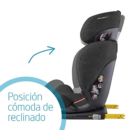 Bébé Confort RODIFIX AirProtect, Silla de auto para niño con ISOFIX, R44/04, reclinable, segura y ligera, desde los 3.5 hasta los 12 años, 15-36 kg, gr. 2/3, Nomad Black (negro)