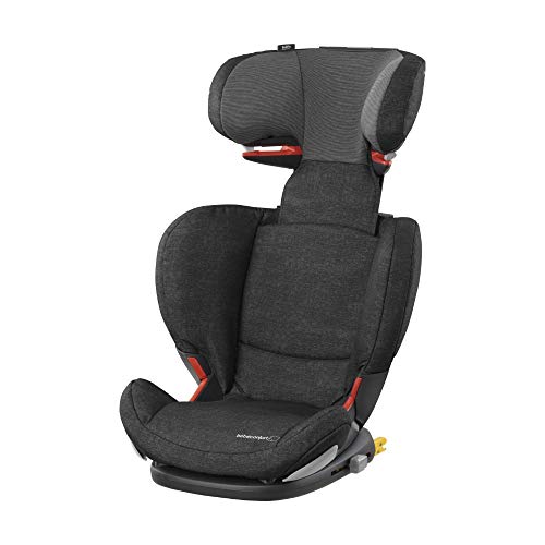 Bébé Confort RODIFIX AirProtect, Silla de auto para niño con ISOFIX, R44/04, reclinable, segura y ligera, desde los 3.5 hasta los 12 años, 15-36 kg, gr. 2/3, Nomad Black (negro)