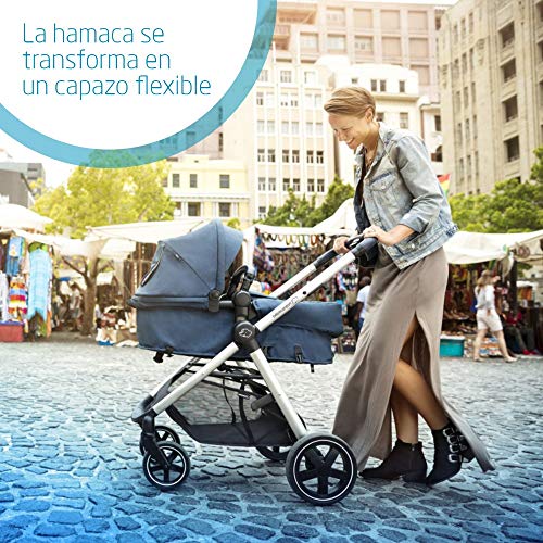 Bébé Confort ZELIA 'Nomad Black' - Cochecito urbano 2 en 1, diseño compacto, sistema plegable, para bebes de 0 meses hasta 3,5 años, color negro