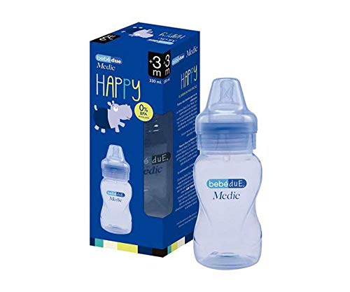 Bebé Due Happy - Biberón diseño hipo azul