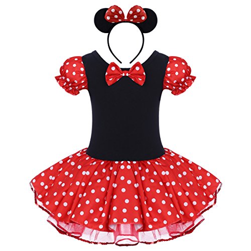 Bebé Niña Vestido de Fiesta Princesa Disfraces Tutú Ballet Lunares Fantasía Vestid Carnaval Bautizo Cumpleaños Baile para Infantiles Recién Nacido Disfraces de Princesa con Diadema 7-8 Años