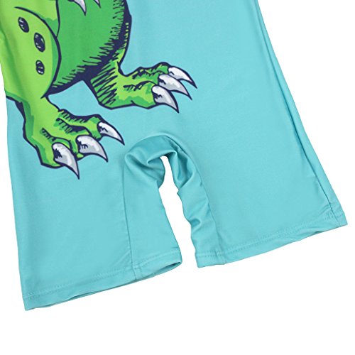 Bebé Niños Shorty Traje de Baño - Infantil Una Pieza Ropa de Natación Manga Corta Ropa de Baño Dinosaurio