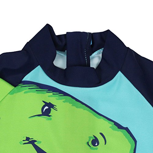 Bebé Niños Shorty Traje de Baño - Infantil Una Pieza Ropa de Natación Manga Corta Ropa de Baño Dinosaurio