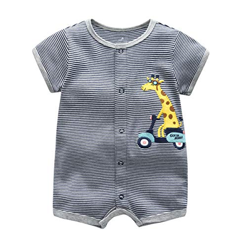 Bebé Pijama Niños Pelele de Algodón Body Manga Corta Verano Jumpsuit 3-6 Meses