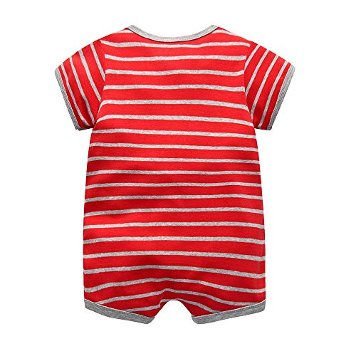 Bebé Pijama Niños Pelele de Algodón Body Manga Corta Verano Jumpsuit 3-6 Meses