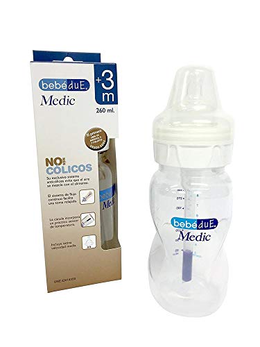 BebéDue - Biberón Anticólico Medic BebéDue 260 ml, 3m+