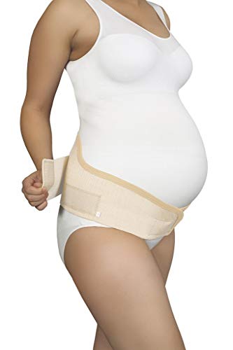 ®Befit24 Faja Lumbar Embarazada y Postparto Cesarea - Cinturon Pelvico de Embarazada Prenatal - Faja Premama y Maternidad - Banda Embarazo - Pregnancy and Maternity Belt [ Size 2 - Beige ]